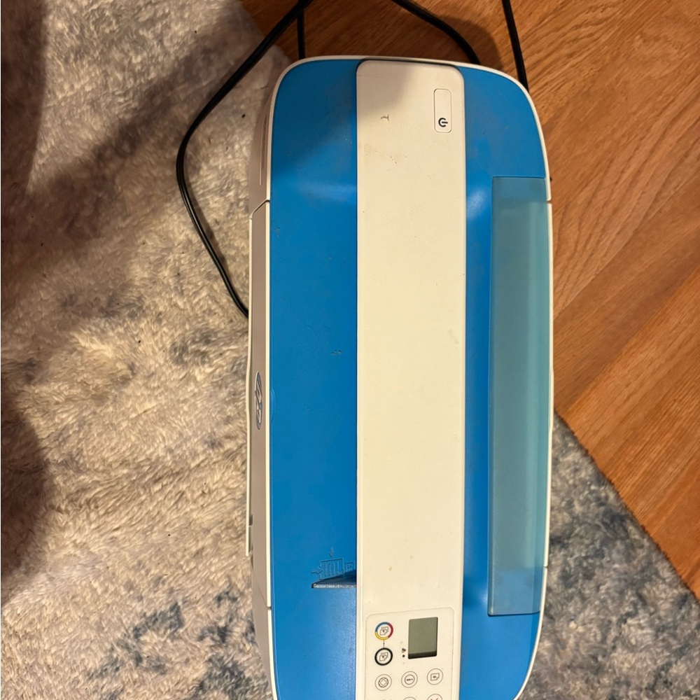 Blue and White Printer